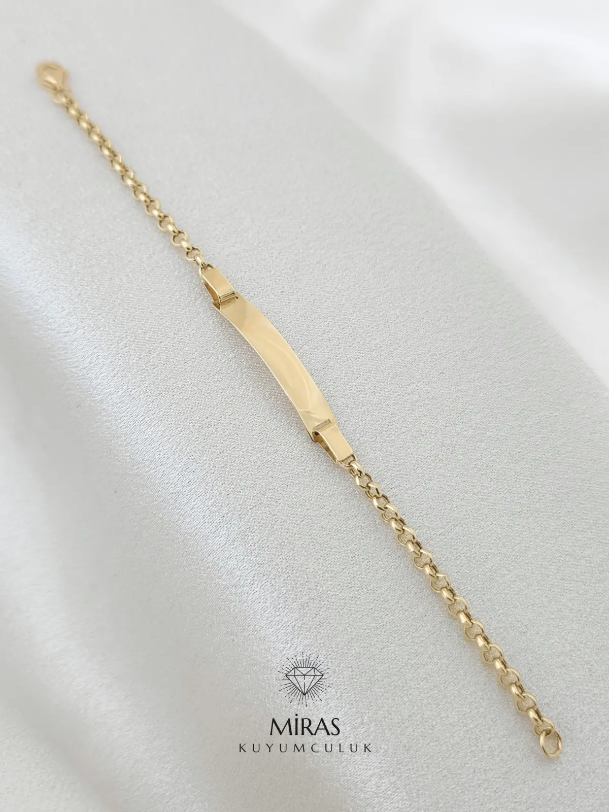 14 Ayar Altın - Doç Zincir Çocuk Bilekliği - 14KNY50
