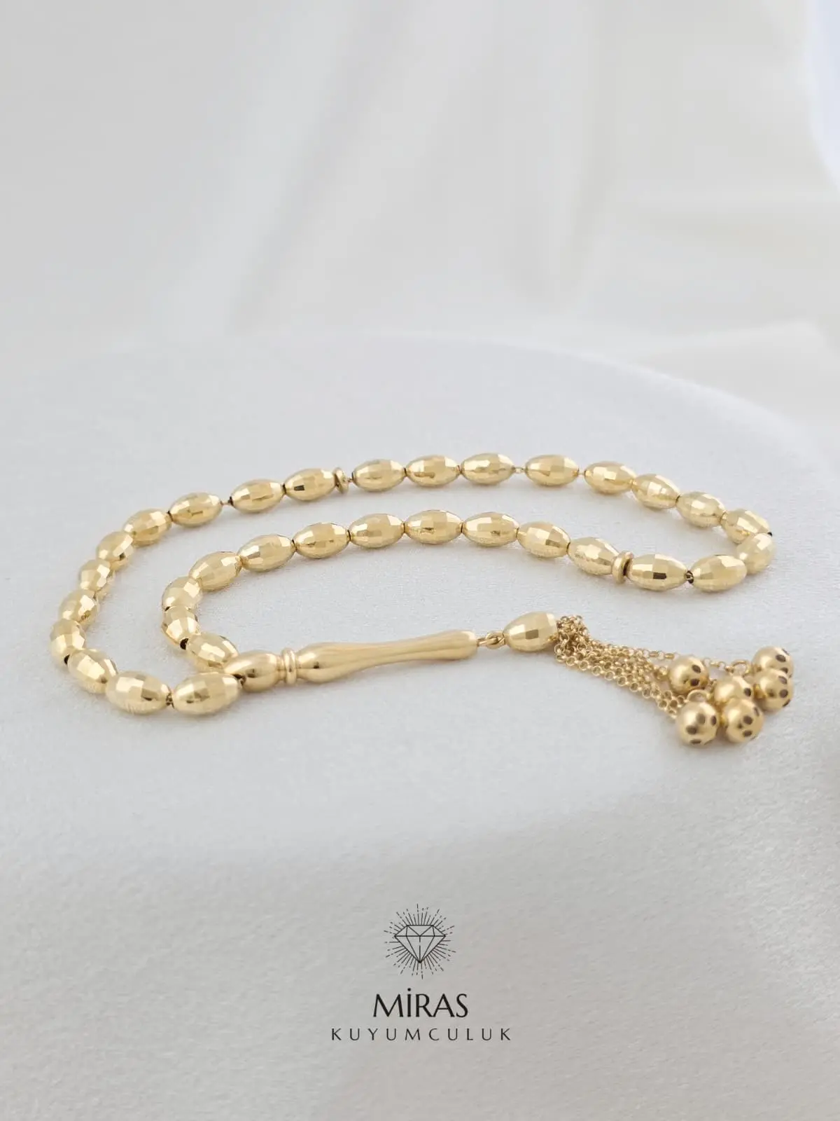 14 Ayar Altın - Lazer Kesim Tesbih - 14TSBH13
