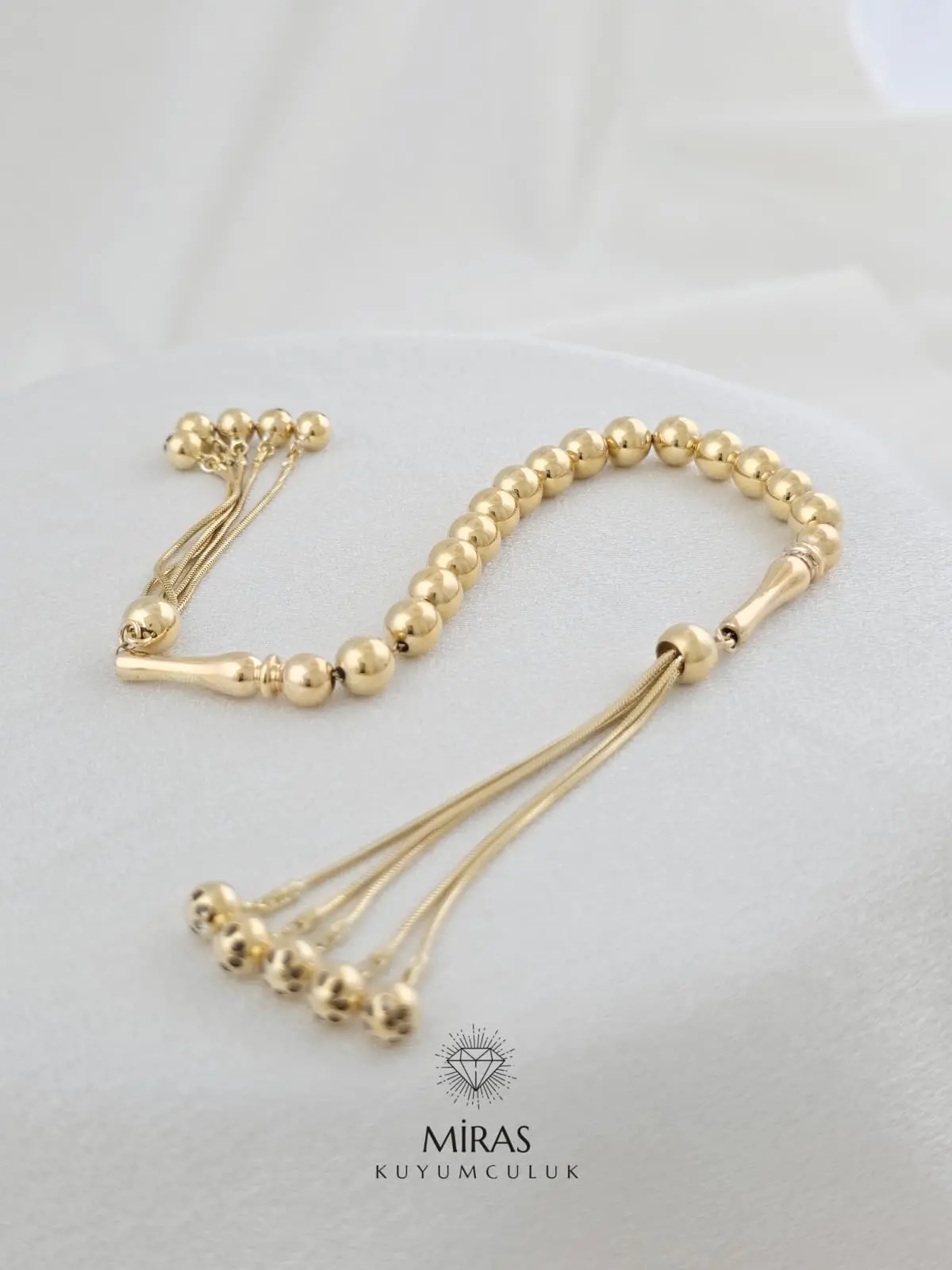 14 Ayar Altın - Çift İmameli Zaza Tesbih - 14TSBH14