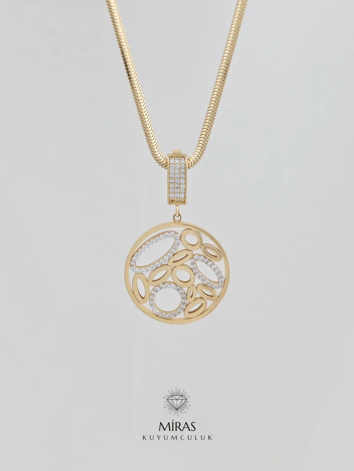 14 Ayar Altın - Taşlı Charm Kolye Ucu - 14KU246