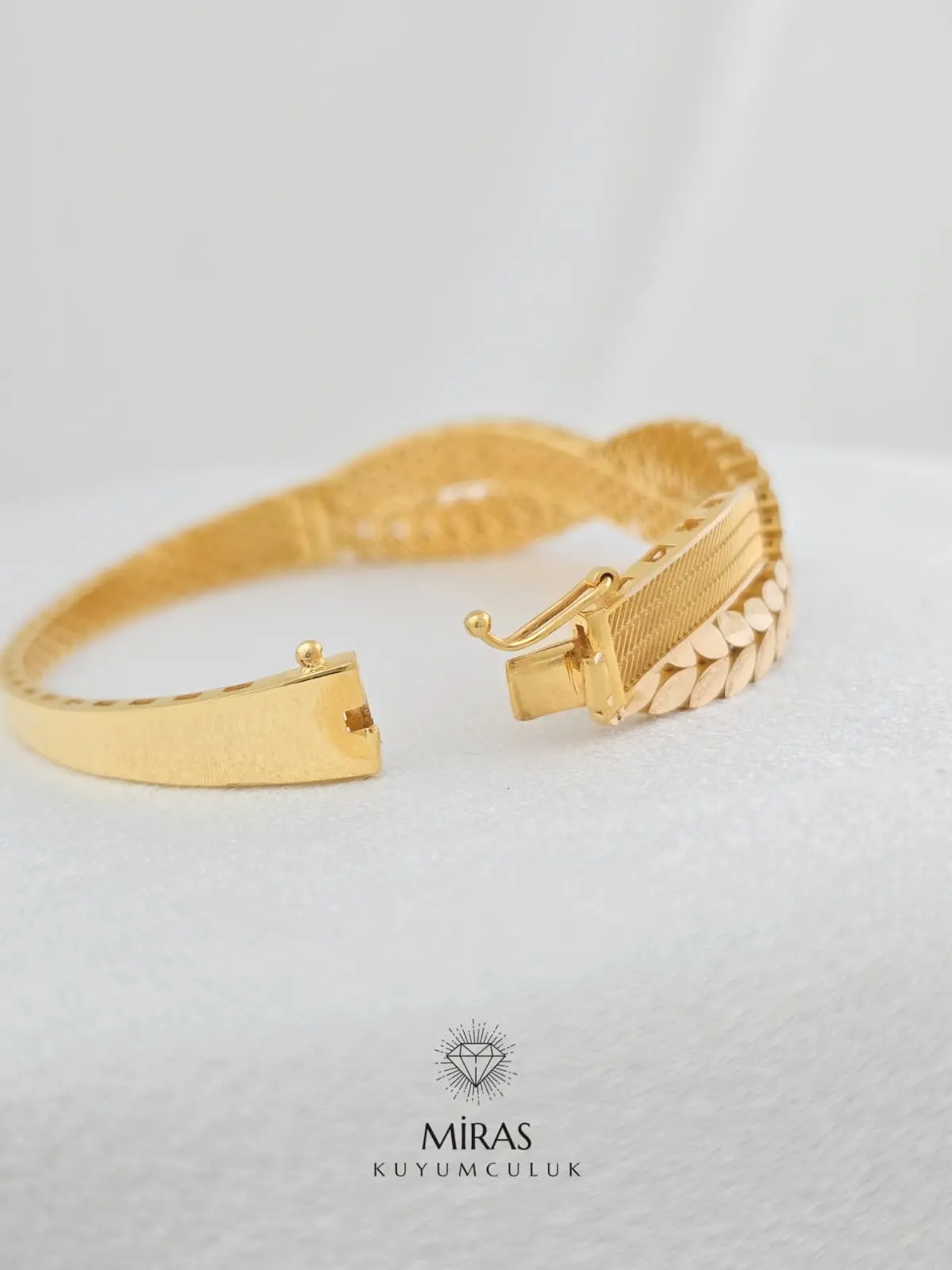 14 Ayar Altın - Hasır & Başak Kelepçe - 14KLP265