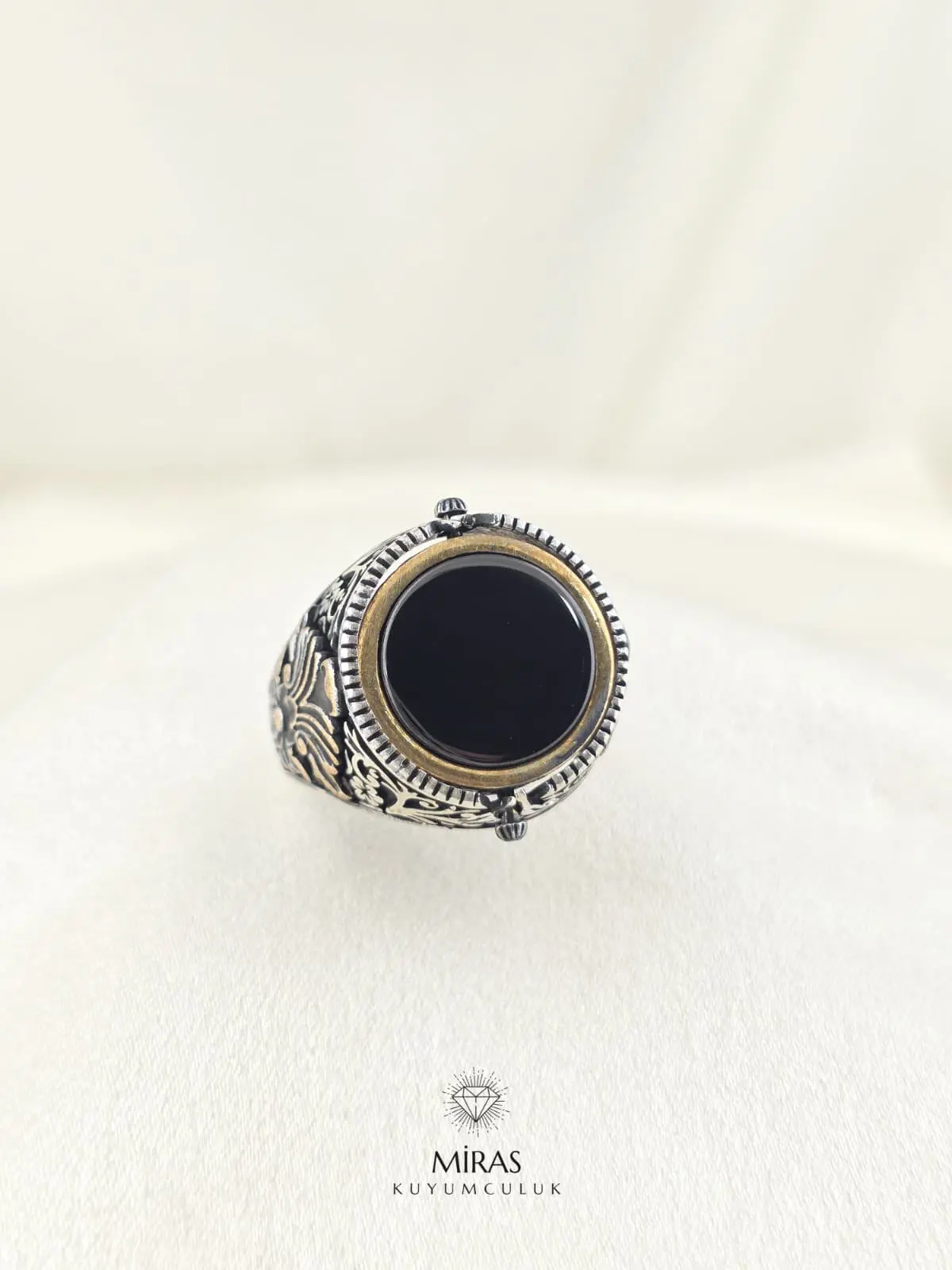 Çift Taraflı Erkek Gümüş Yüzük - HSG27
