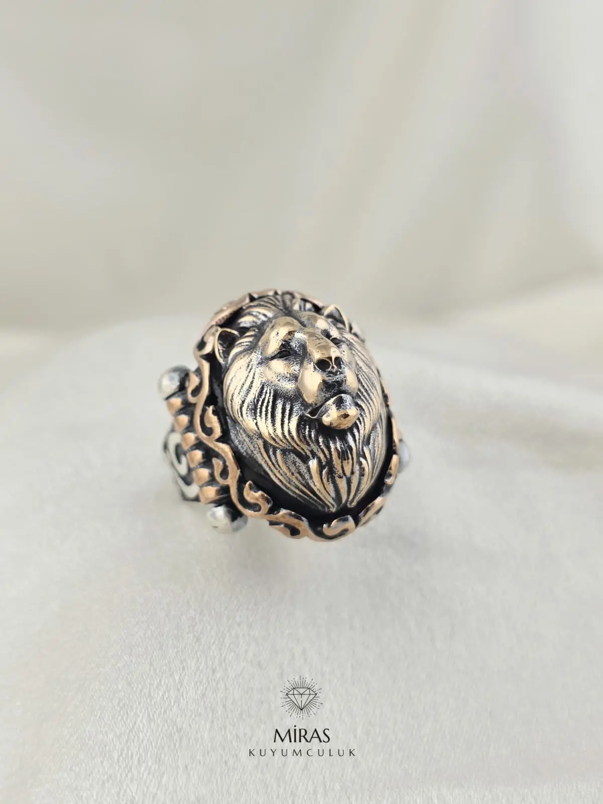 Aslan Figürlü Erkek Gümüş Yüzük - HSG22