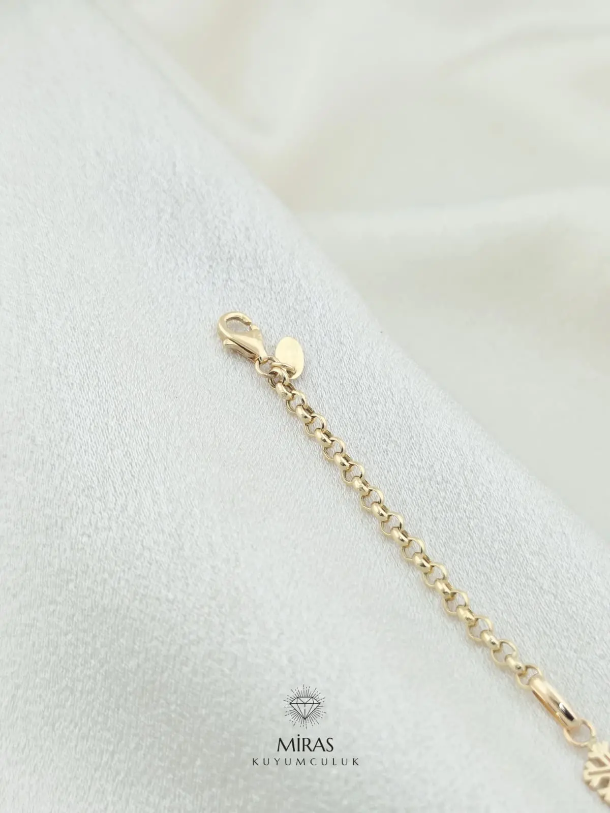 14 Ayar Altın - Kar Tanesi Bileklik - 14BLK1020