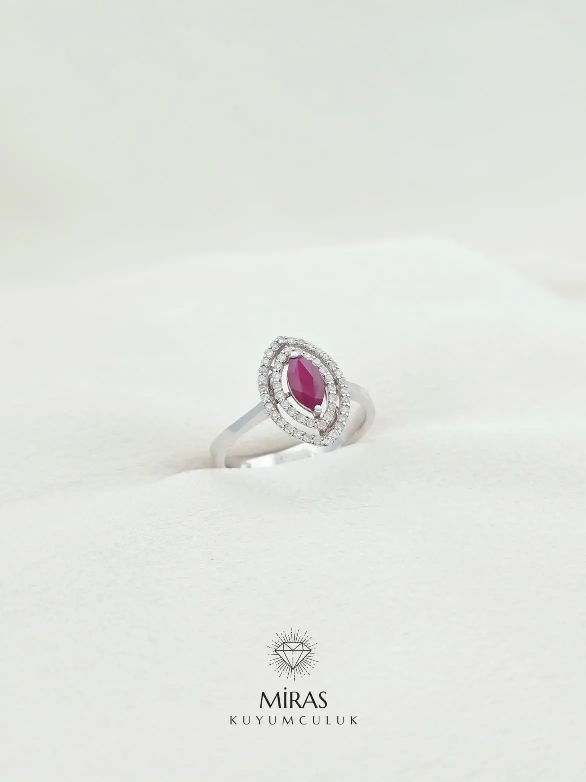 Prılanta - 0.71 Karat Yakut Pırlanta Yüzük - YZ00013