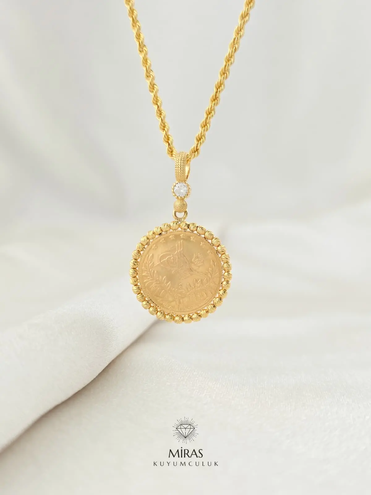 22 Ayar Çeyrek Reşatlı Ayar Kolye Ucu - 14KU391