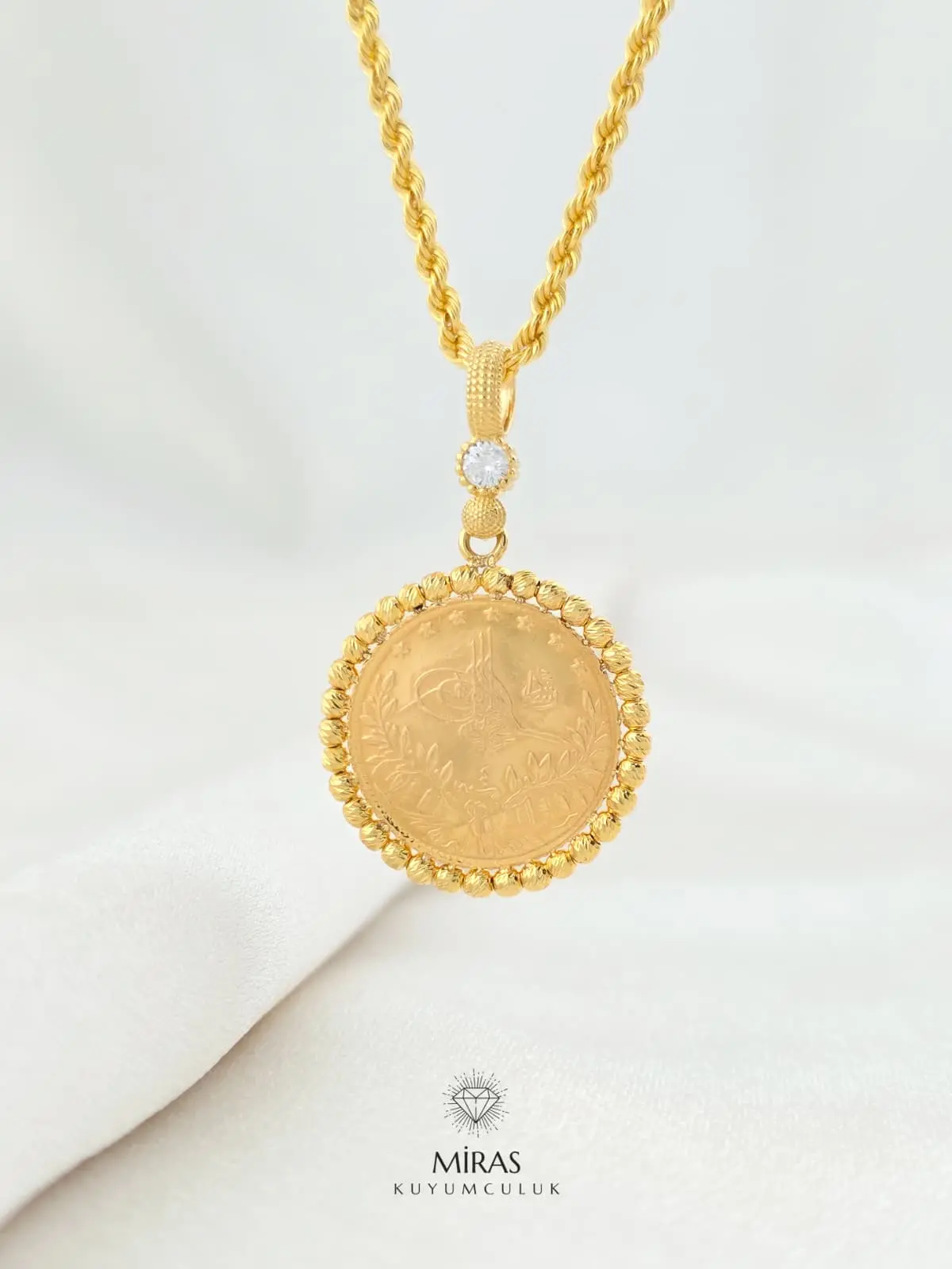 22 Ayar Yarım Reşatlı Ayar Kolye Ucu - 14KU390